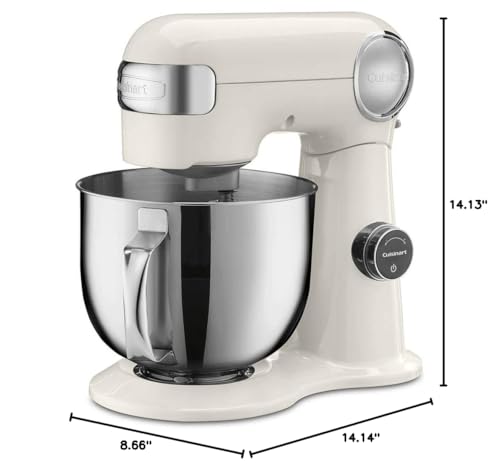 Cuisinart 5.5QT digital stand mixer, 12 speeds, 3 preprogrammed settings, includes accessories, cream