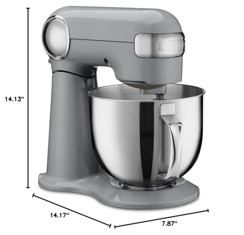 Cuisinart 5.5QT stand mixer, 12 speeds, includes whisk, paddle, dough hook and splash guard, dove gray