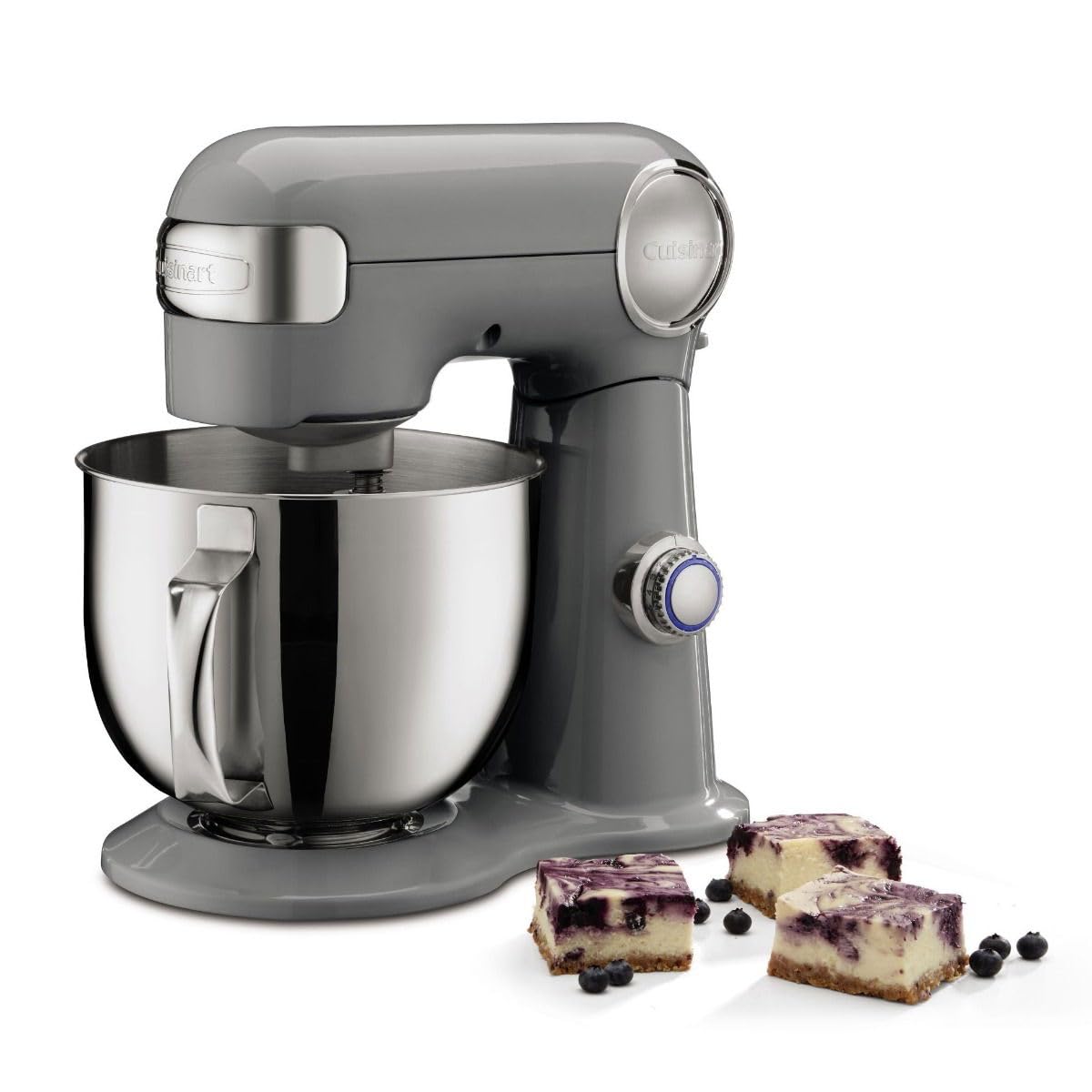 Cuisinart 5.5QT stand mixer, 12 speeds, includes whisk, paddle, dough hook and splash guard, dove gray