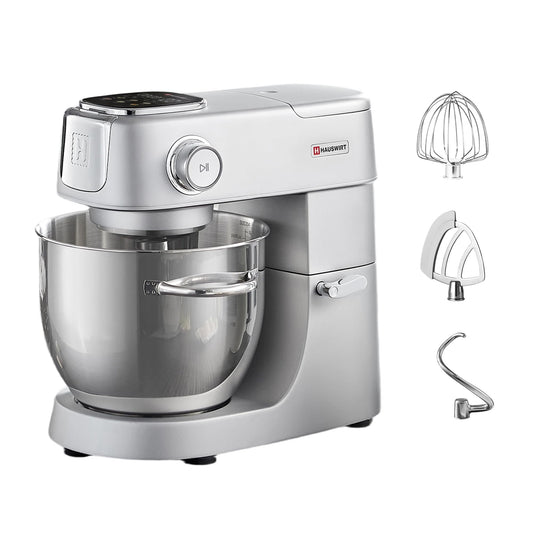 Hauswirt 6QT XL stand mixer, LED touch screen, 11 speeds, full metal structure, for dough, cake and bread