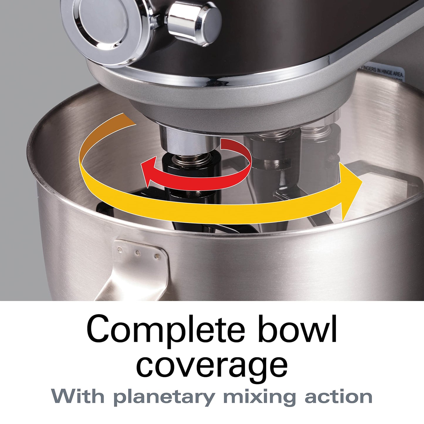 Hamilton Beach Professional 5QT all-metal stand mixer, 12 speeds, attachment hub, includes beater and dough hook